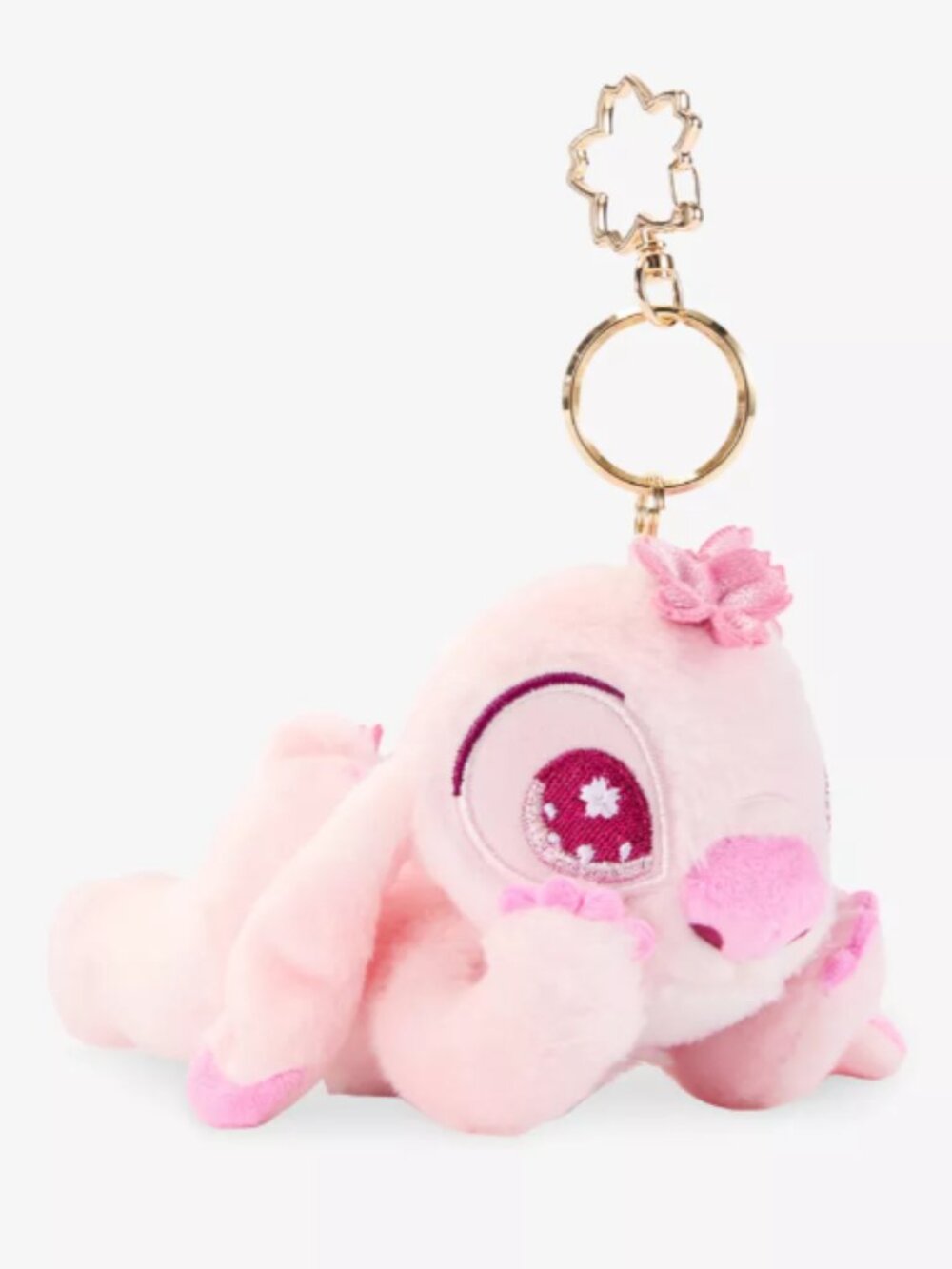 Disney International Arrival Tokyo Japan Pink Sakura Stitch Keychain Charm